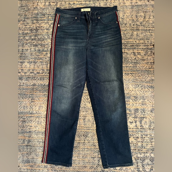 Madewell Denim - Madewell Stovepipe Jeans with Ribbon Tux Stripe - Size 29